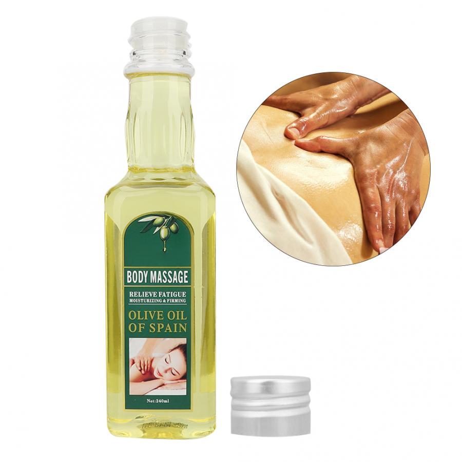 4pcs 240ml Olive Oil Nourishing Body Massage Hair Facial Moisturizing Health Care Massage Oil Pain Relief