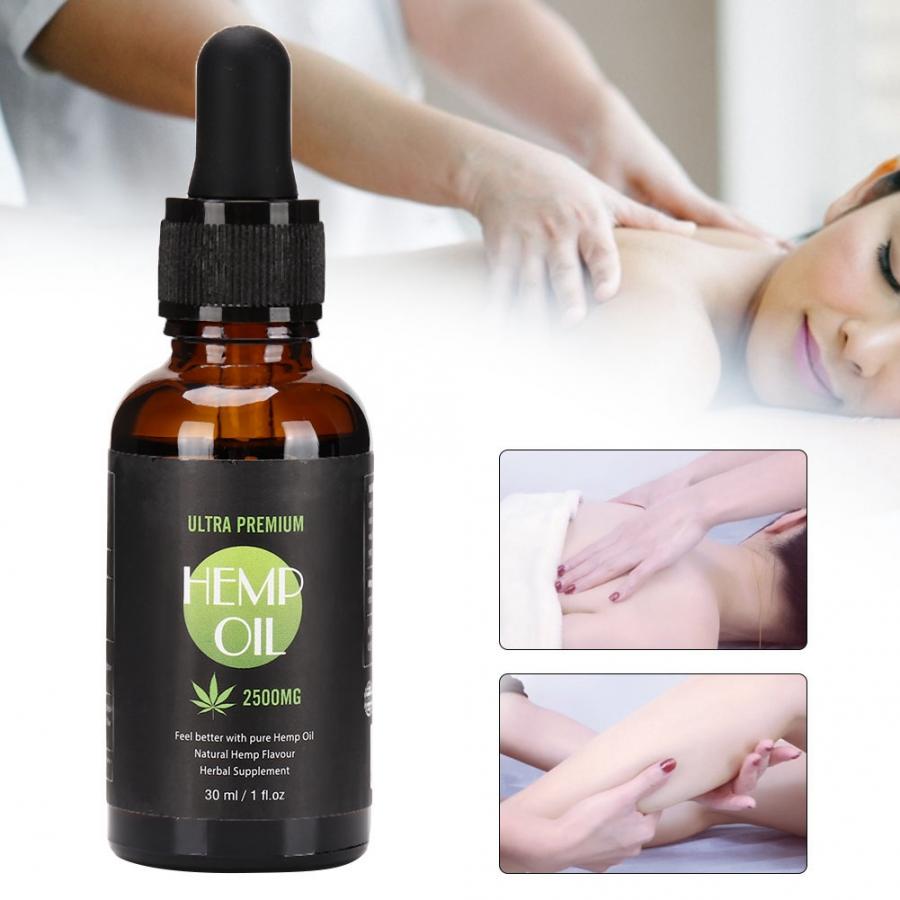 Hemp Oil Body Massage Pain Relief Anxiety Improve Sleep Hemp Seed Essential Oil 30ml Pain Relief Hemp Oil