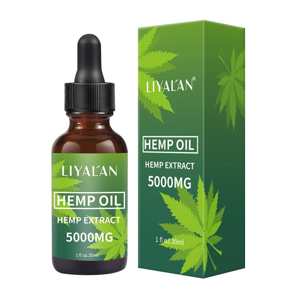 30ml 5000mg Hemp Seeds Oil 100% Organic Hemp Oil Extract Drop for Pain Relief Reduce Anxiety Better Sleep Anti Stress