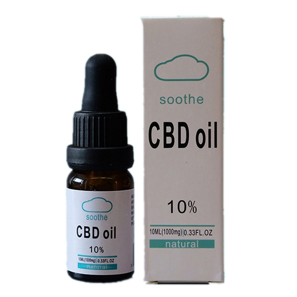 CBD Oil 100% Natural Sleep Aid Anti Stress Drop For Pain Anxiety Stress Relief Hemp essential oil Without THC 10ML