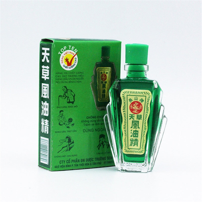 12PCS100% Vietnam Balm Refreshing Oil 12ml For Headache Dizziness Medicated Oil Rheumatism Pain Abdominal Pain Fengyoujing