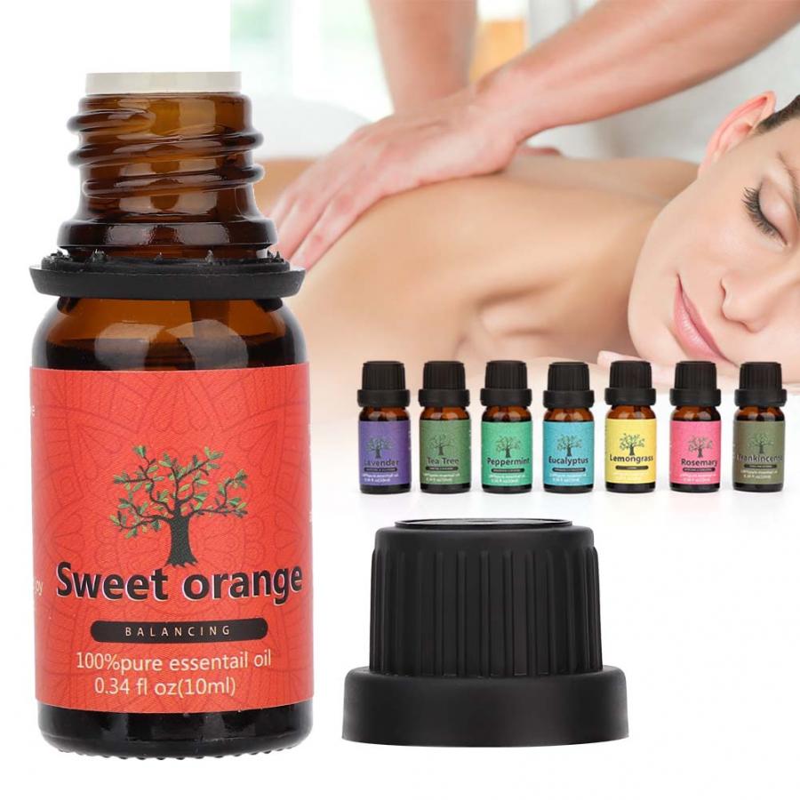 8pcs 10ml Aromatherapy Essential Oil Massage Stress Pain Relieve Essential Oil