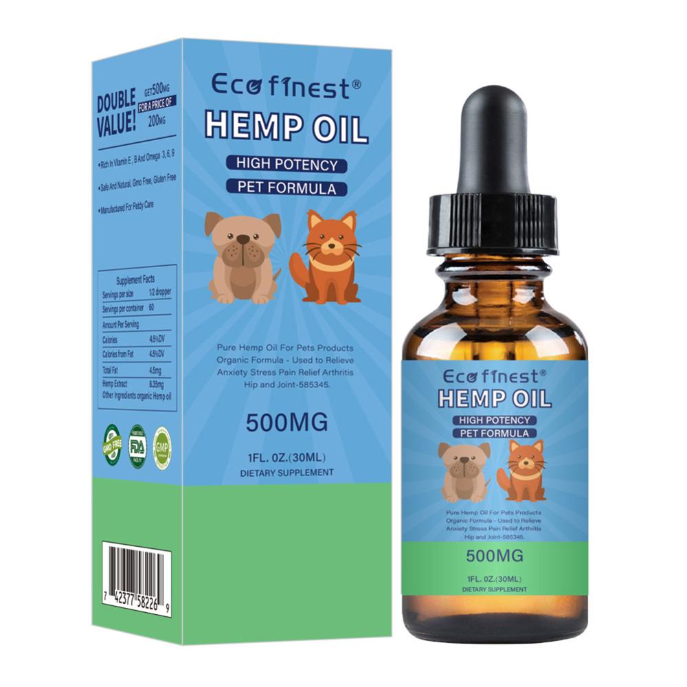 Pet-specific Hemp essential oil Organic formula Relieve anxiety Relieve pain