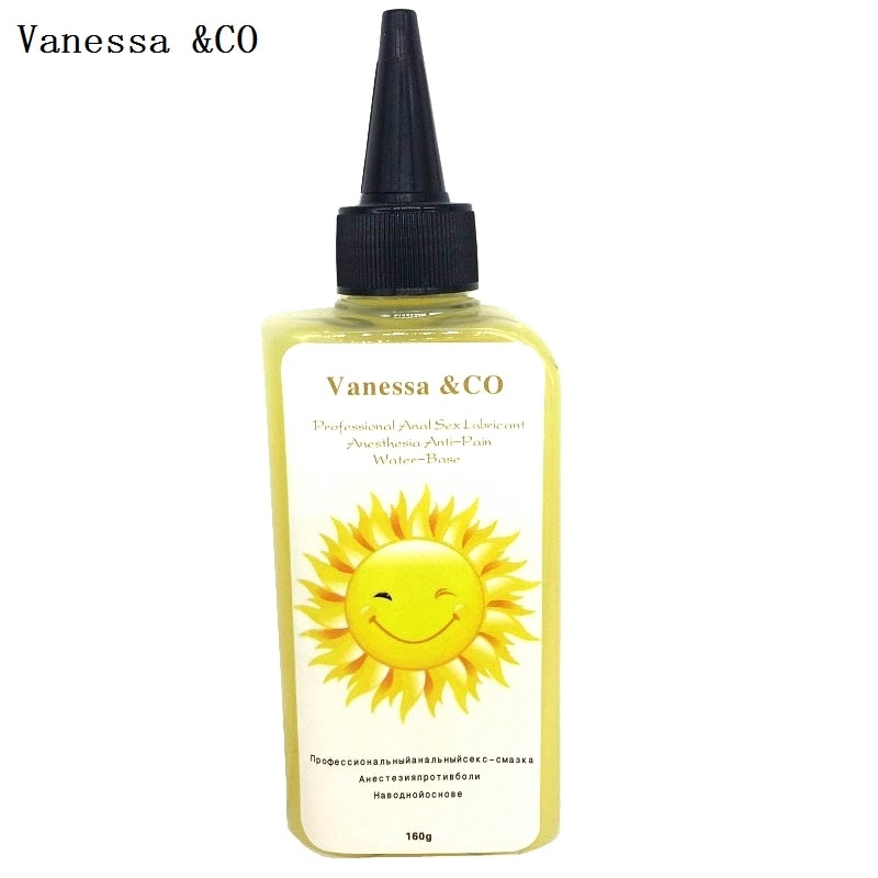 NEW Vanessa &CO Japan Professional Anal Sex Lubricant Anesthesia Anti-Pain Water Base Lubrication Yellow Oil Sex Products  160g